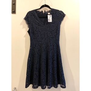 H&M navy lace dress, new with tags!
